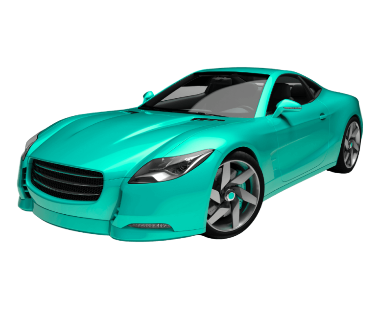 Voiture sportive bleue